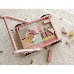 Little Dutch Blokkenkar Roze