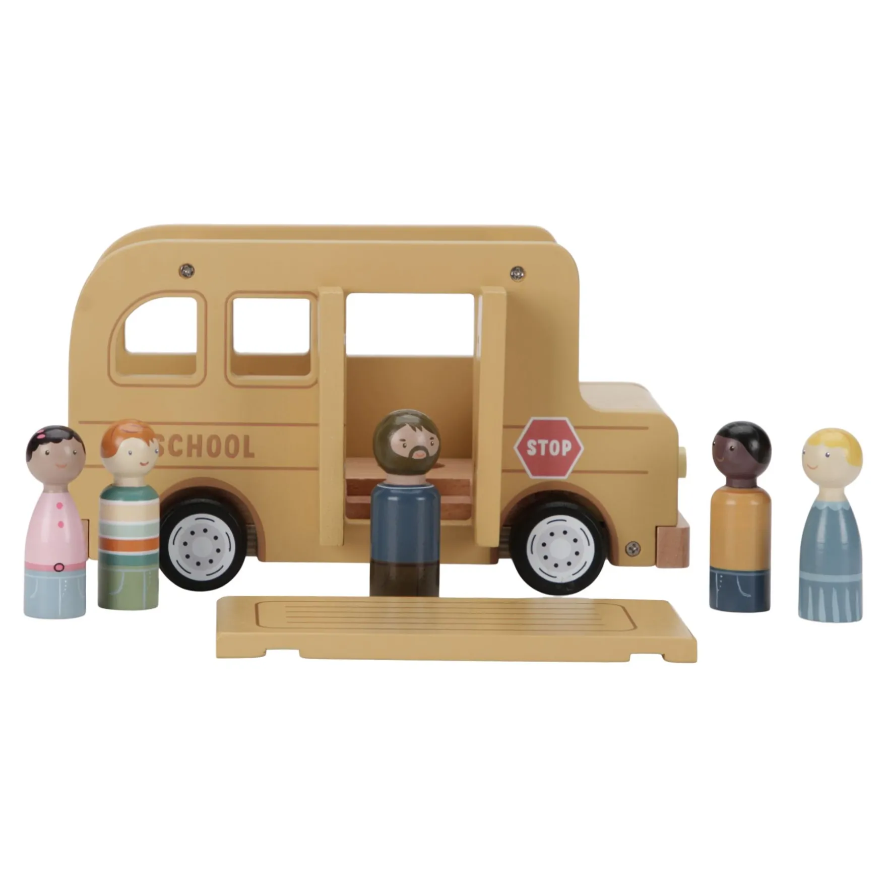 Little Dutch Schoolbus Met Poppetjes