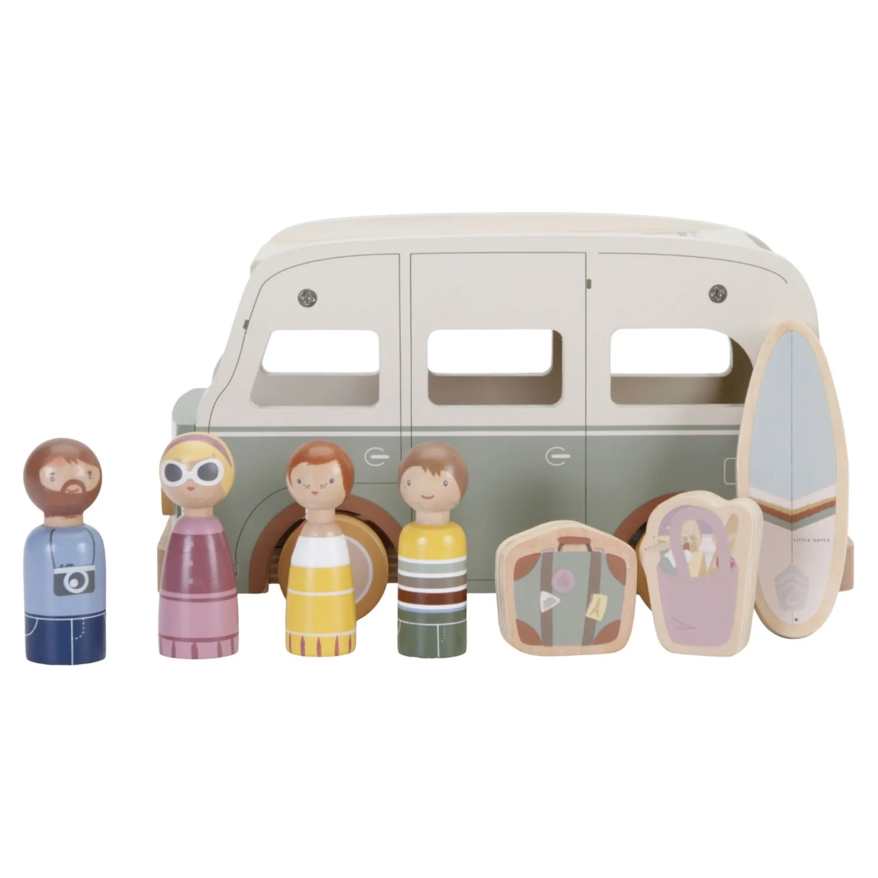 Little Dutch Vintage Camperbus Met Gezin