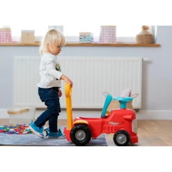 Loopfiguur tractor maurice rood