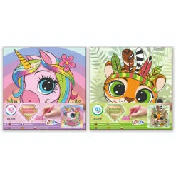 Maak Je Eigen Diamond Painting Canvas  20x20 cm 2 assorti