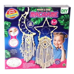 Macrame maan en ster met licht