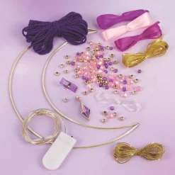 Make it real maanvormige dromenvanger met lichtjes maken