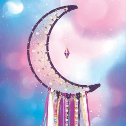 Make it real maanvormige dromenvanger met lichtjes maken