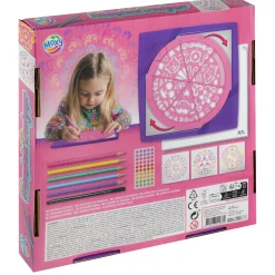 Mandala designer 25x25 cm  6 kleurpotoden, 10  sheets en 50 stenen