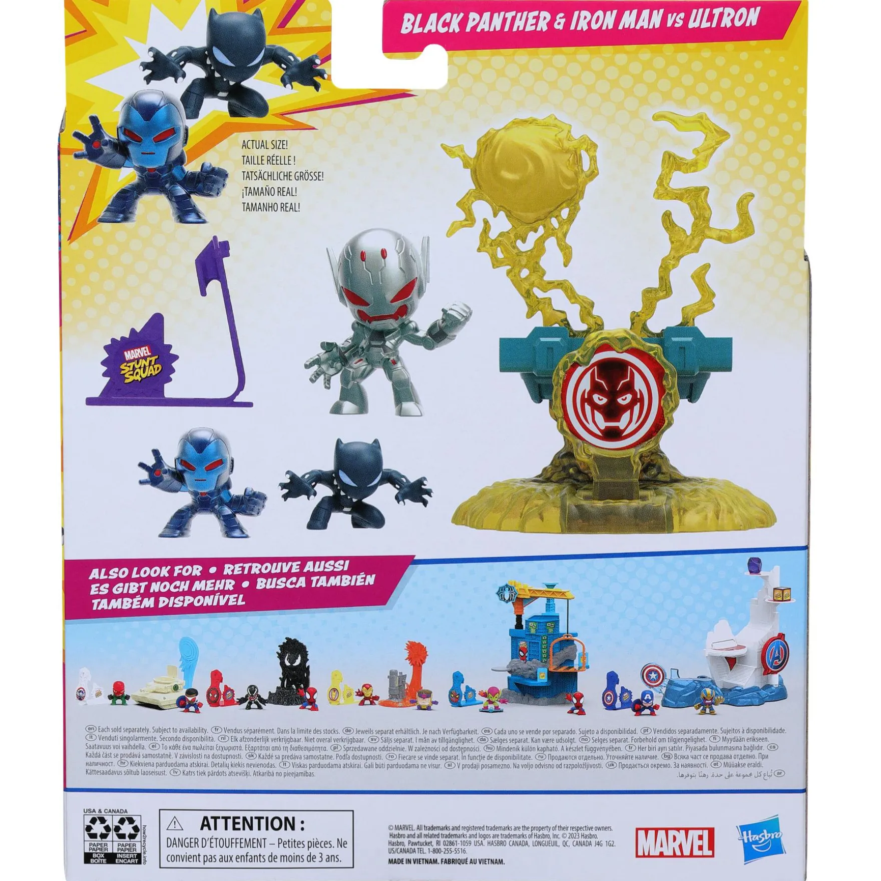 Marvel Stunt Squad Speelset Ironman VS Black Panther Middel Assorti