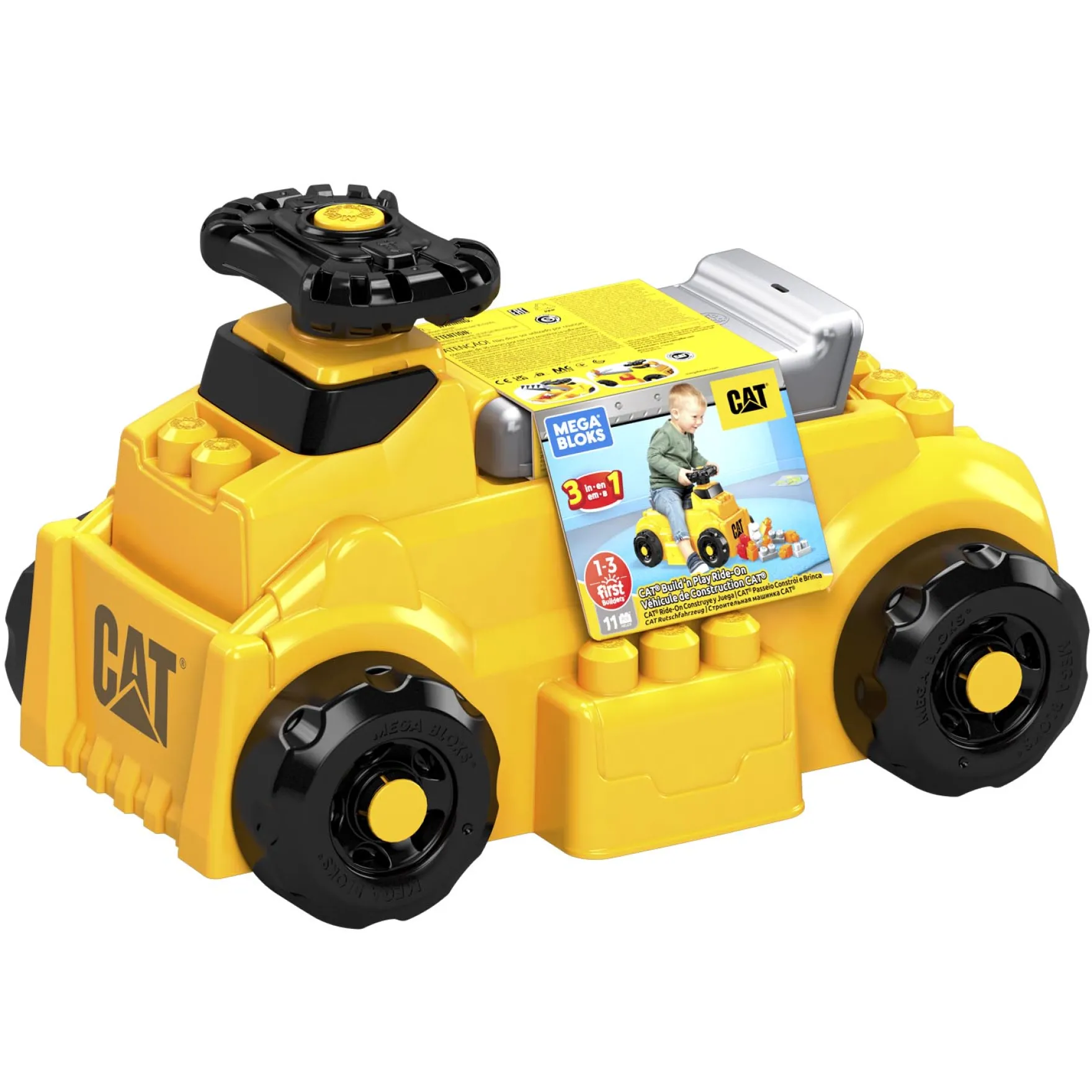 Mega Bloks Loopfiguur CAT Build 'n Plow