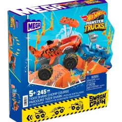 Mega Hot Wheels Monster Trucks Tiger Shark Chomp Course