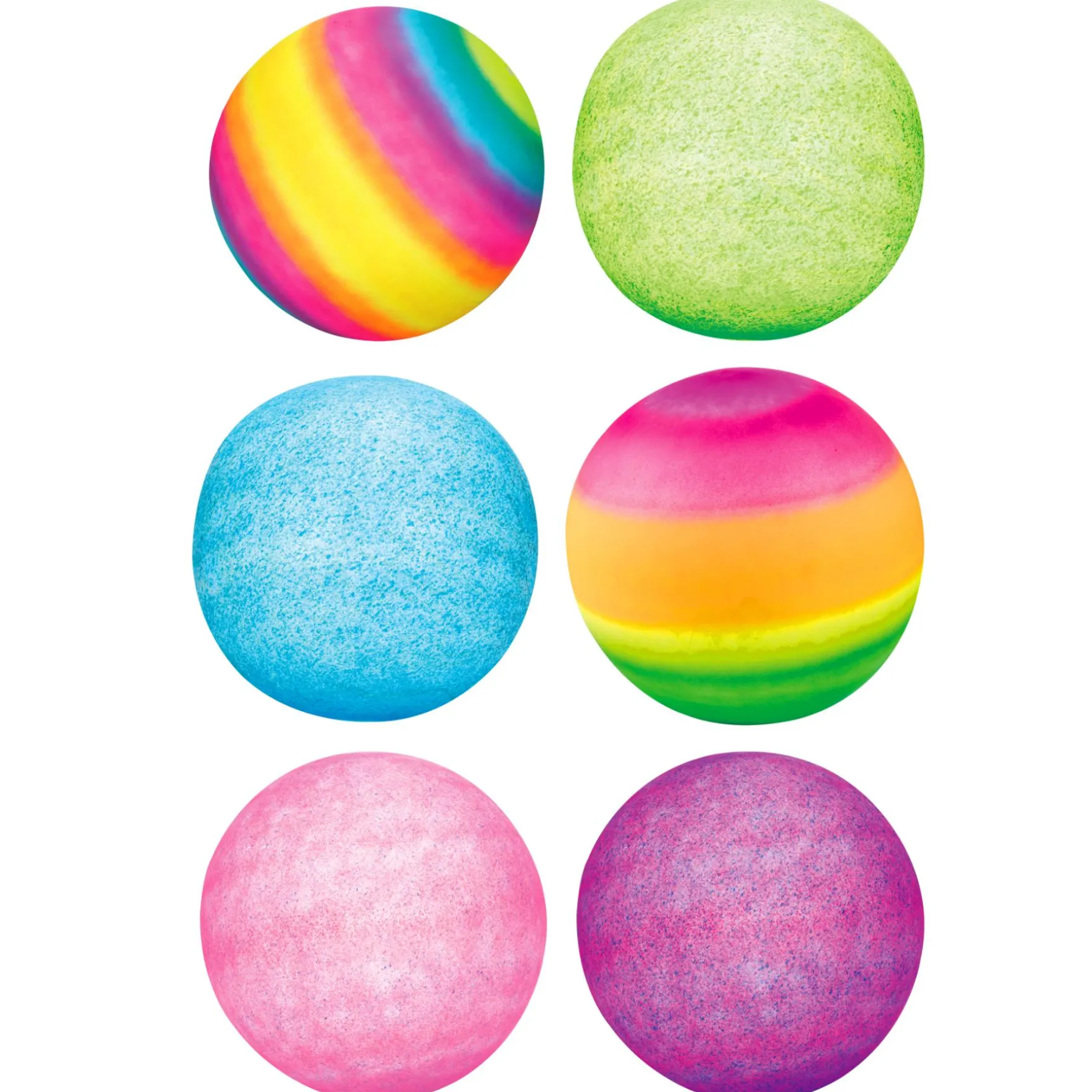 Megabal met felle kleuren 40 cm 6 assorti