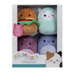 Micromallows pluche 6,5 cm 4 stuks set 2