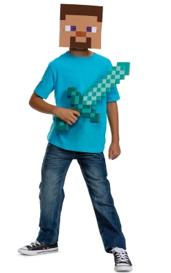 Minecraft zwaard en masker set compleet