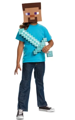 Minecraft zwaard en masker set compleet