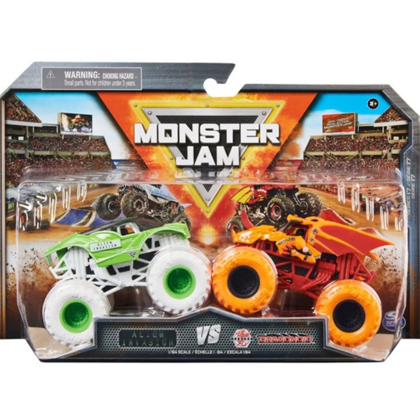Monster Jam 1:64 2 Pack Bakugan vs Alien