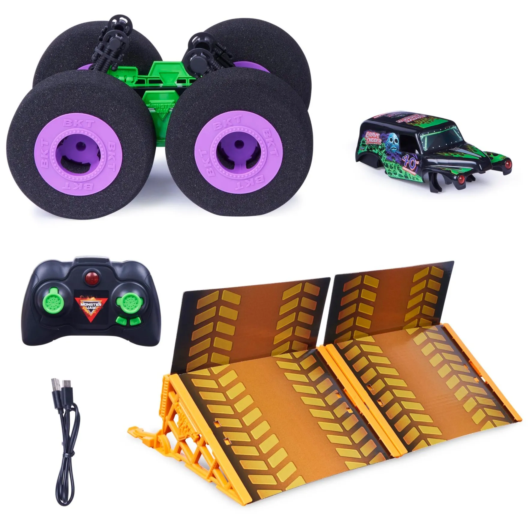 Monster Jam 1:15 Rc Ramp Champ Grave Digger