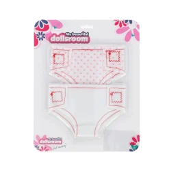 My beautiful dollsroom Poppenluiers Stof Op  Kaart 2 Stuks