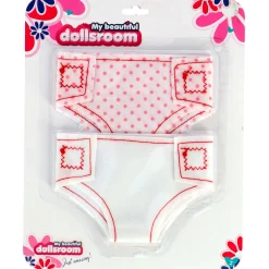 My beautiful dollsroom Poppenluiers Stof Op  Kaart 2 Stuks