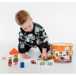 Nijn blokkenton hout 50-delig