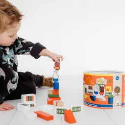 Nijn blokkenton hout 50-delig