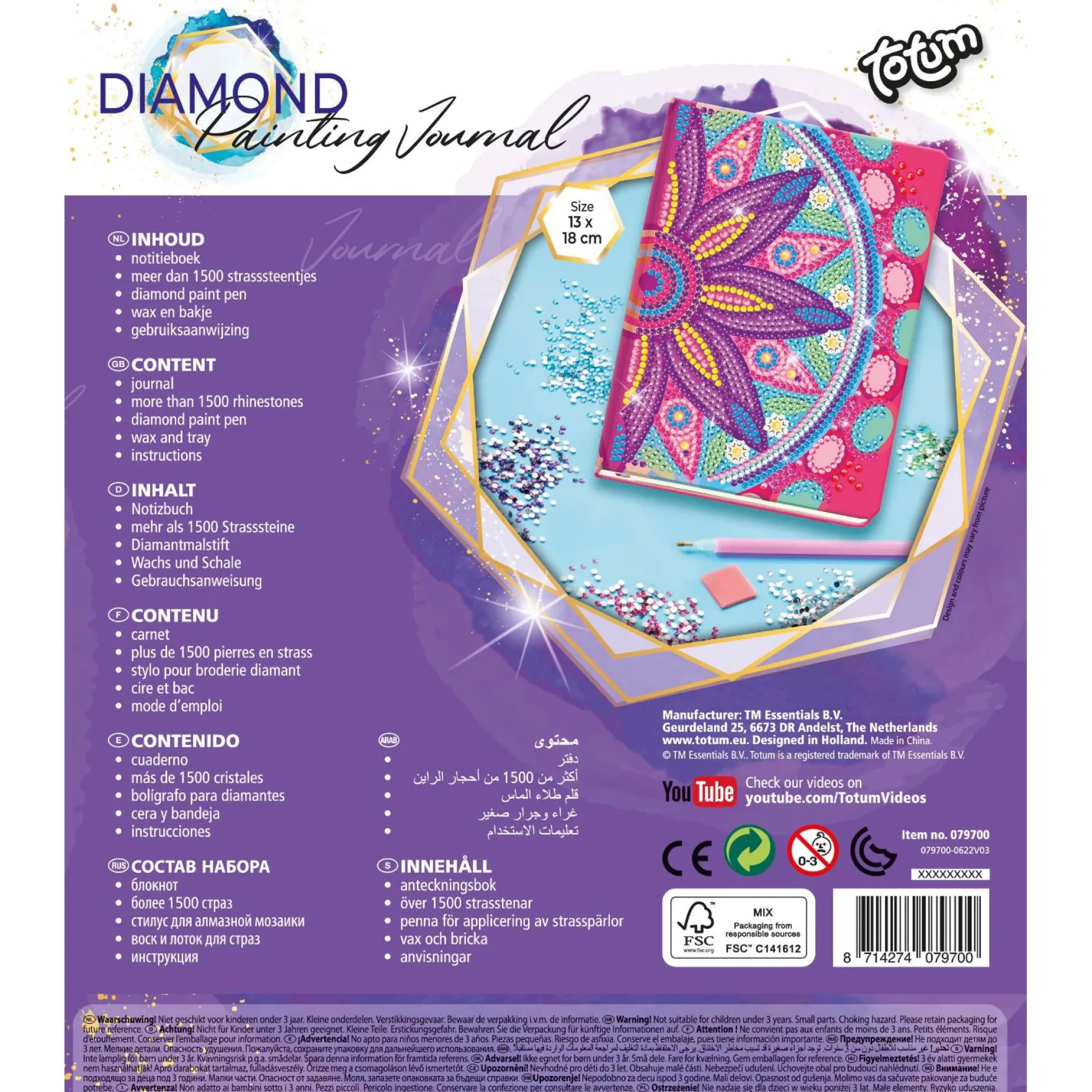 Notitieboek Diamond Painting Bloem Totum