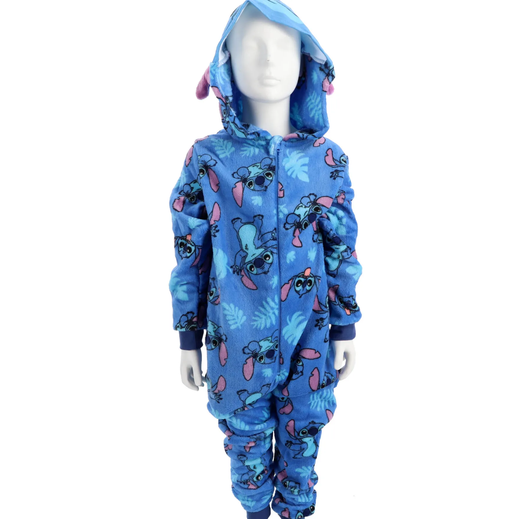 Onesie lilo & stitch blauw maat 110-116