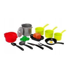 Pannenset met keukengereedschap