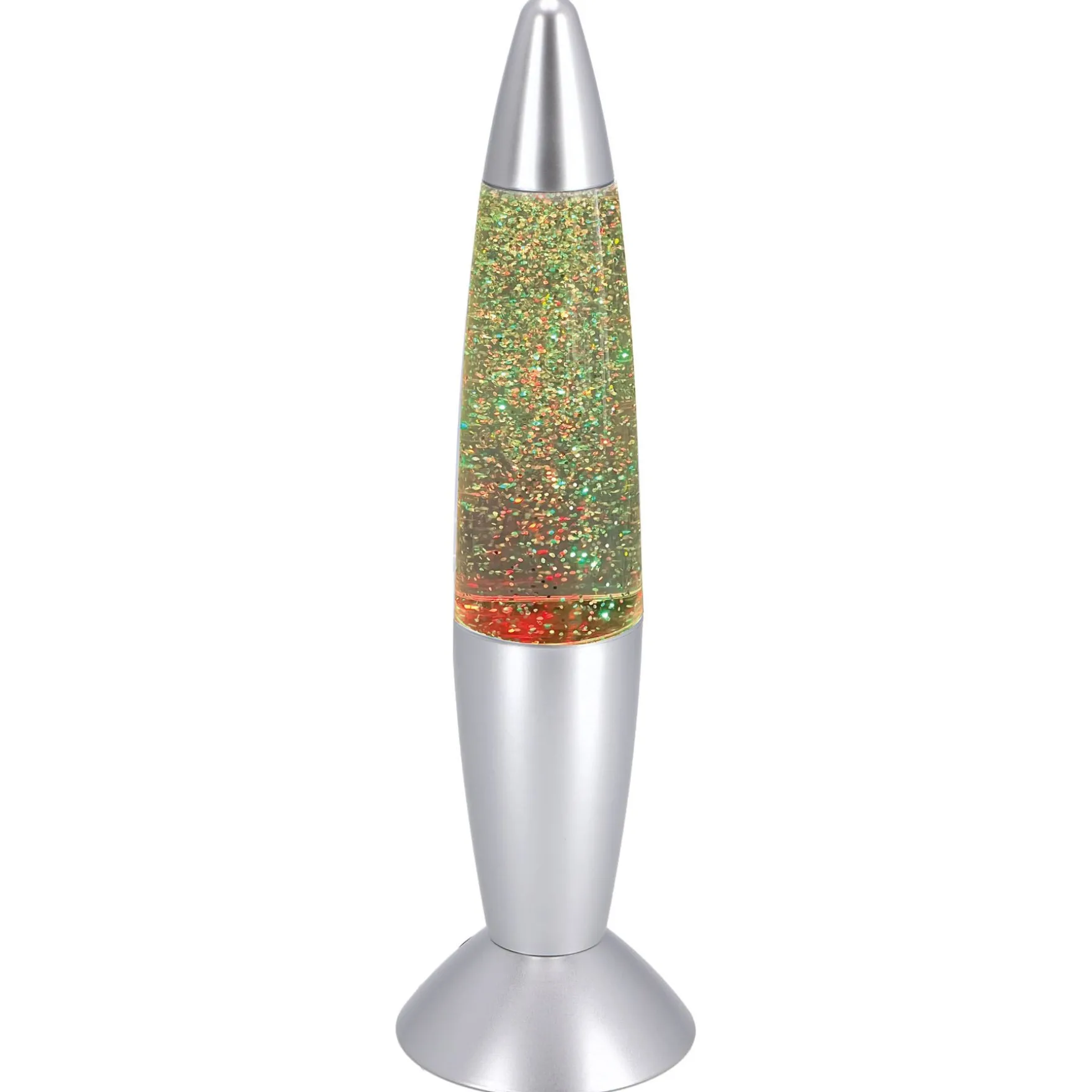 Party Time Glitterlamp LED color changing 35 cm