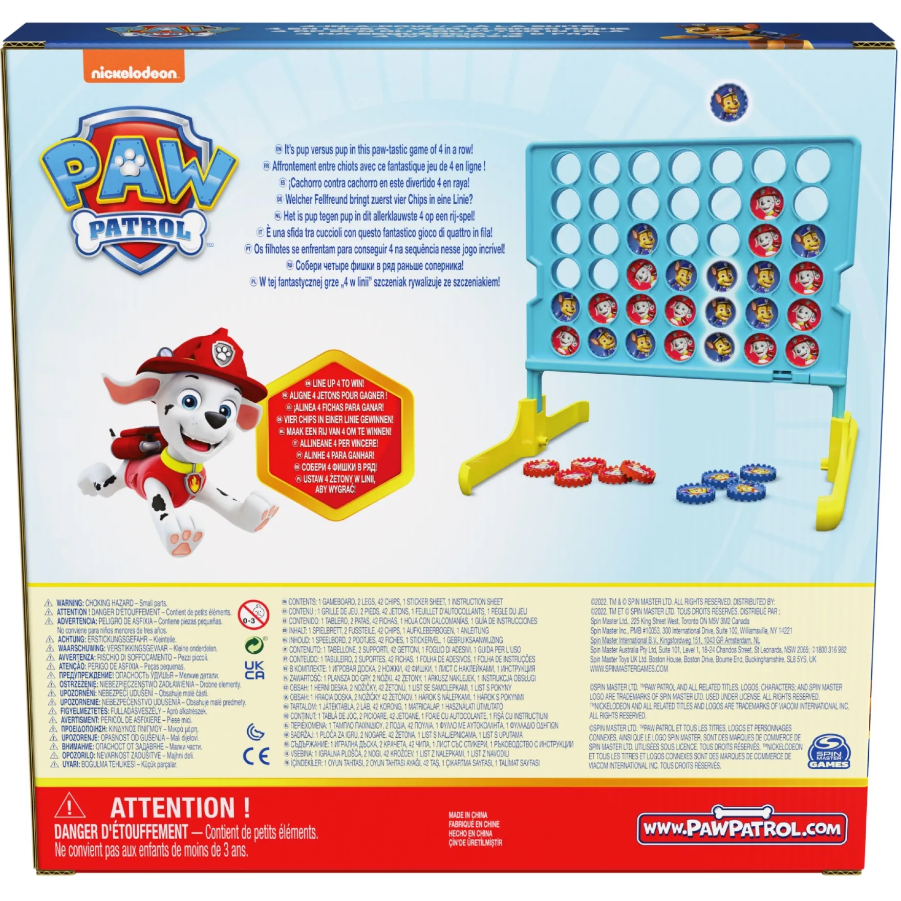 Paw Patrol Four In A Row - Kinderspel