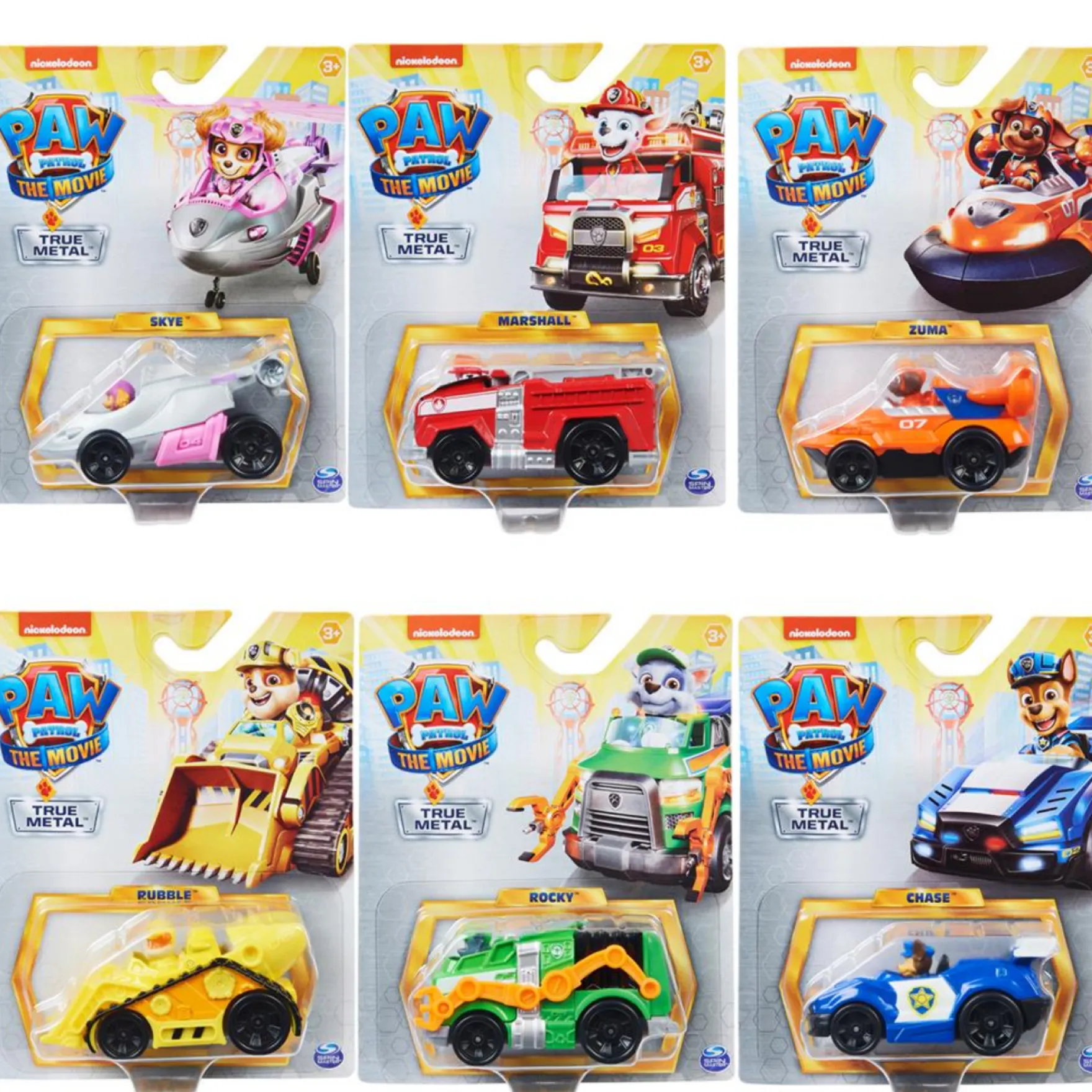 Paw Patrol The Movie True Metal Vehicles 1:55 Assortment