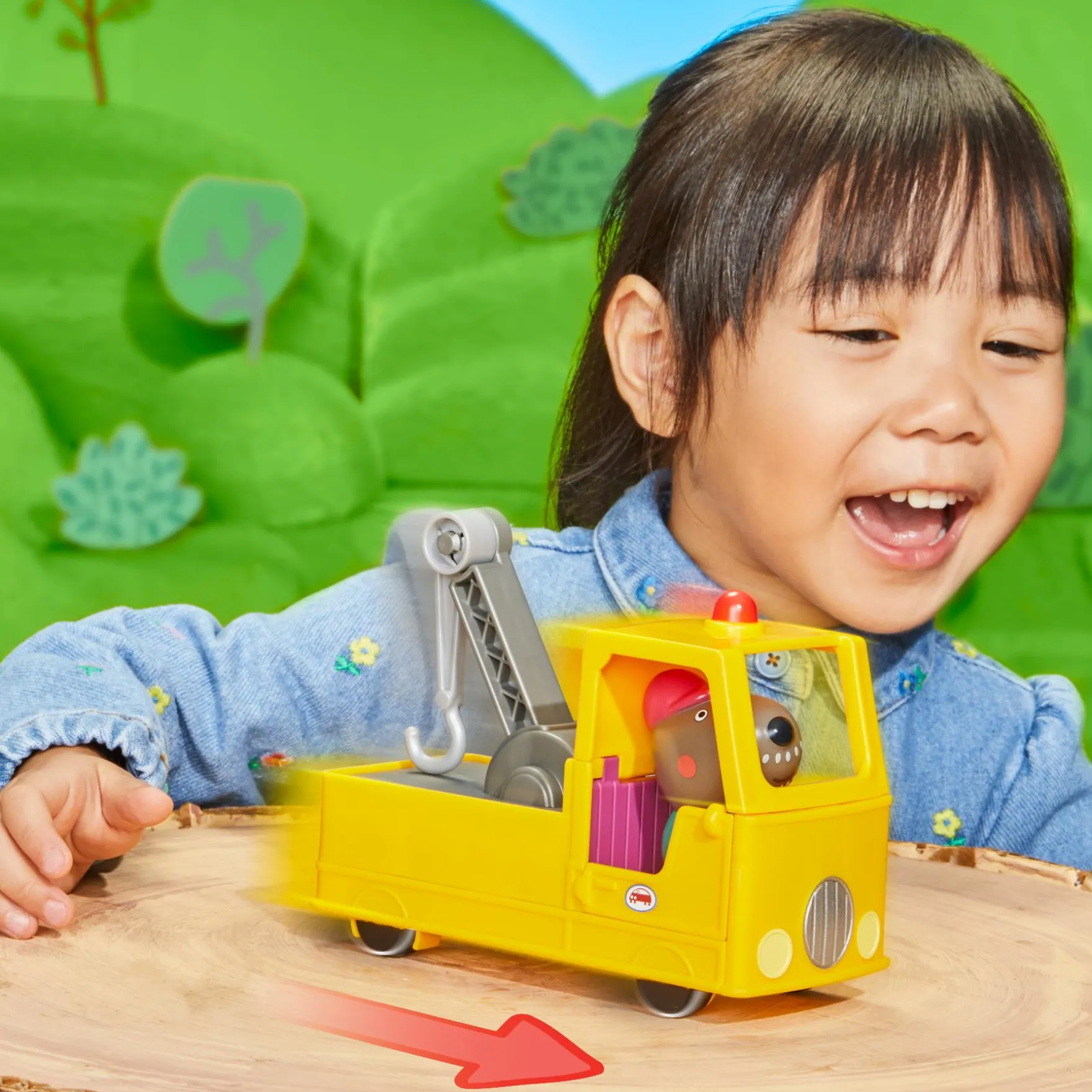 Peppa Grandad Dogs Takelwagen