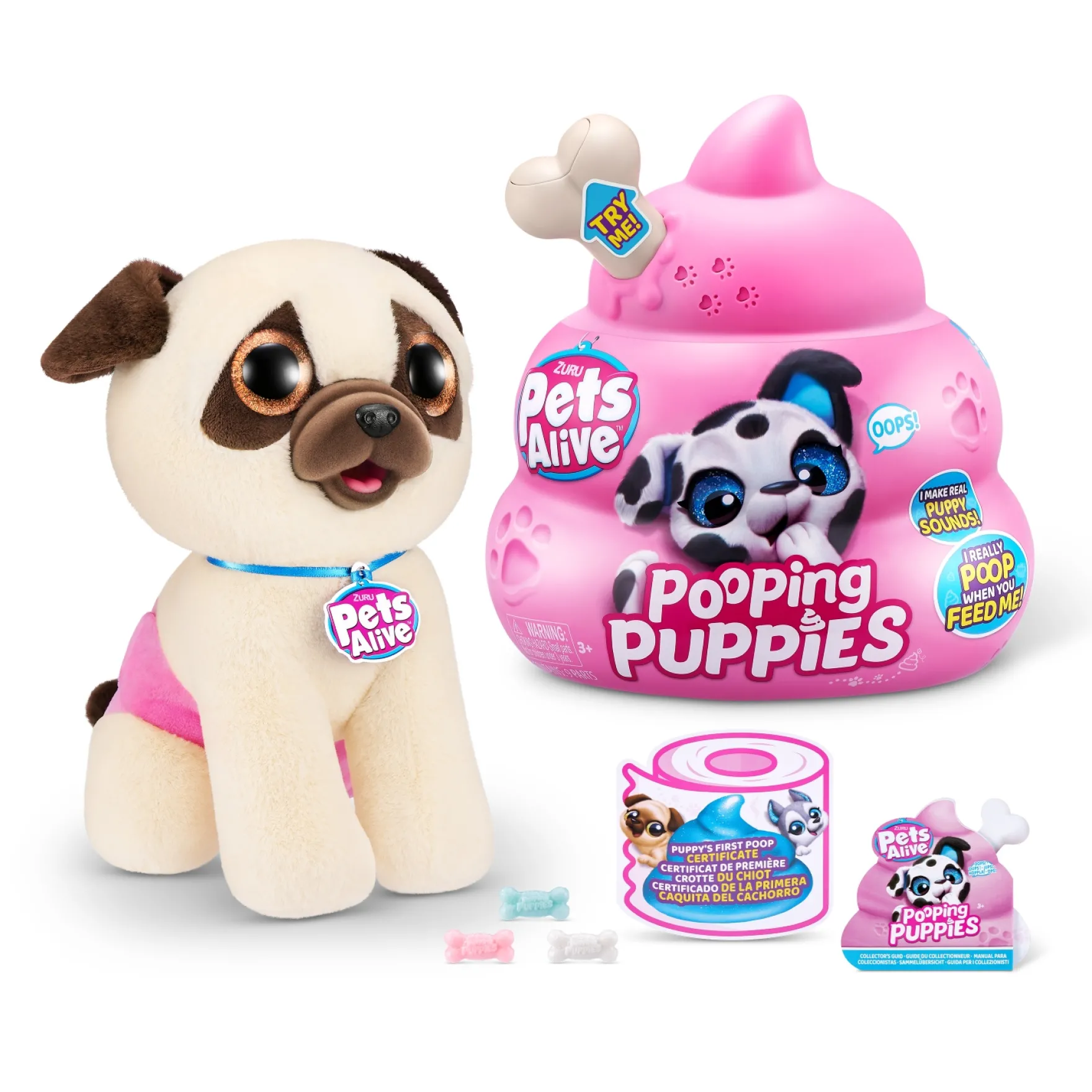 Pets Alive pooping puppies s1 interactive pluche assorti