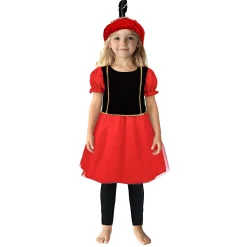 Pietenjurk Zwart/Rood 110-116 Cm