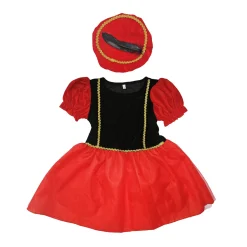 Pietenjurk Zwart/Rood 98-104 Cm