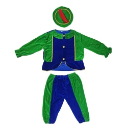 Pietenpak Groen/Blauw 110-116 Cm