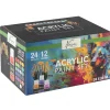 Plakkaatverf acrylic set compleet 24x59ml+12  kwasten