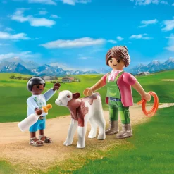 Playmobil 71803 boer met kalf