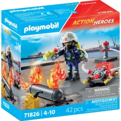 Playmobil 71826 brandweerman met waterpomp