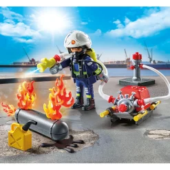 Playmobil 71826 brandweerman met waterpomp