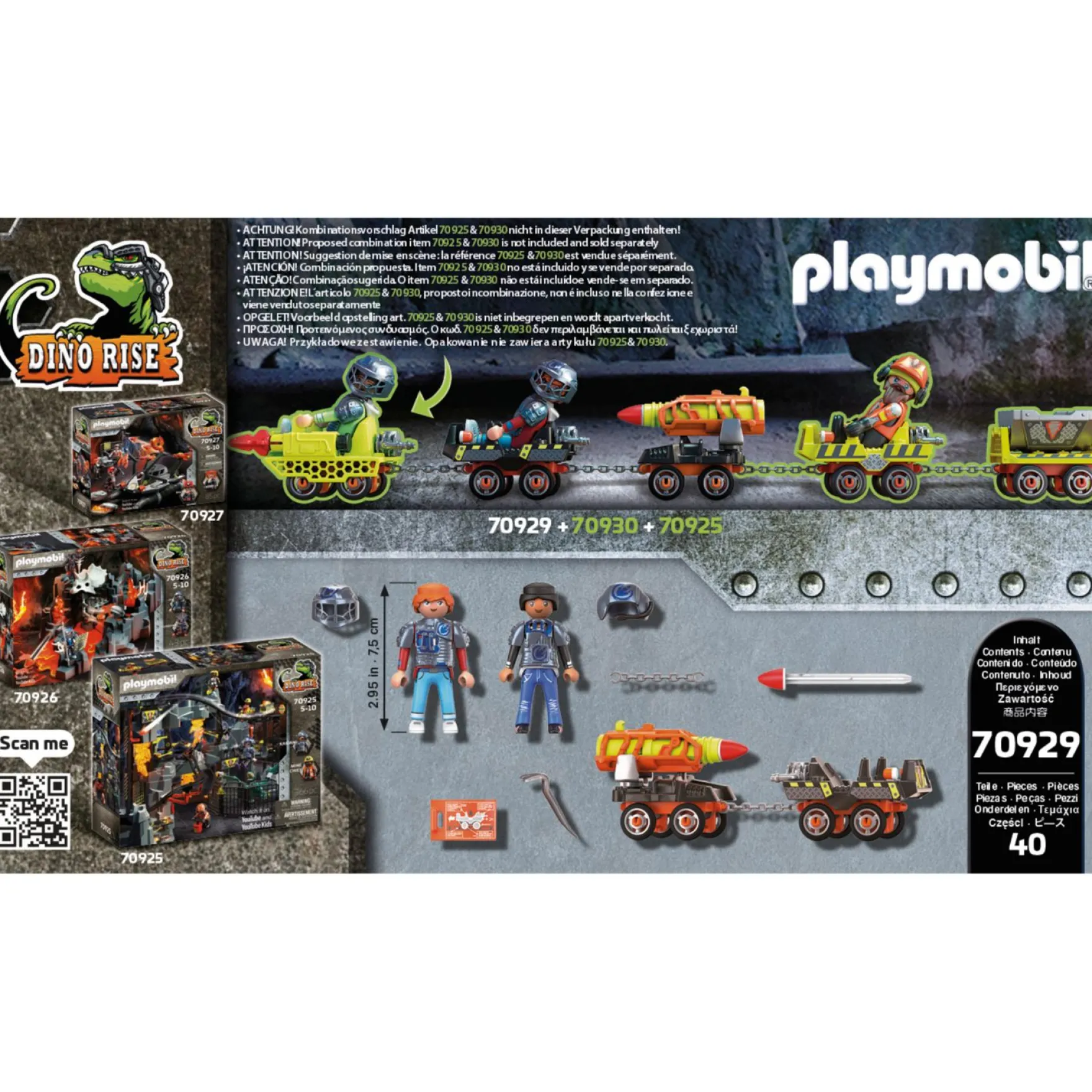 Playmobil 70929 Dino Rise Dino Mine Raket Kart