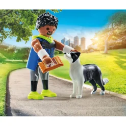 Playmobil 71740 jogger met border collie