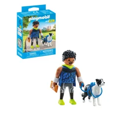 Playmobil 71740 jogger met border collie