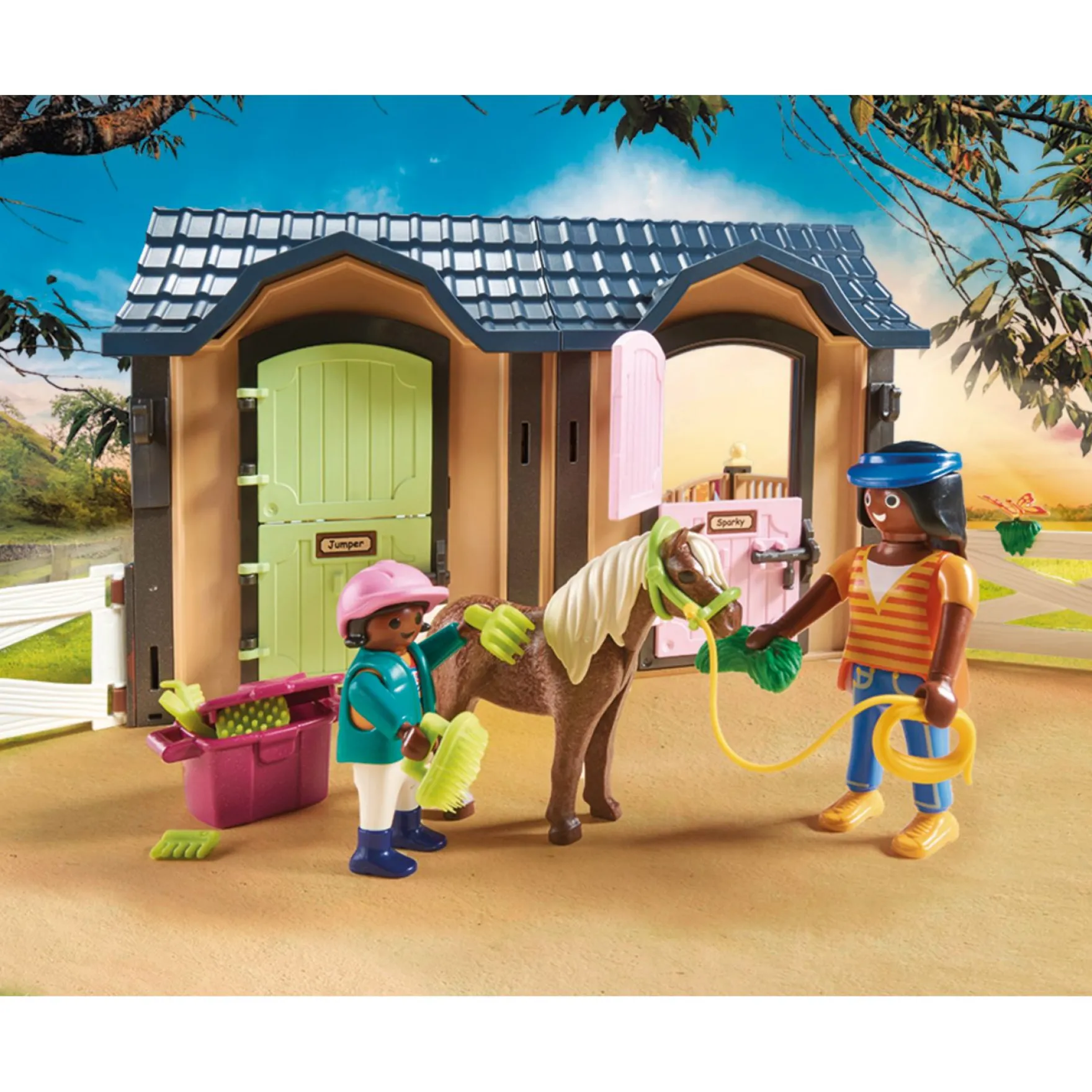 Playmobil 70995 PROMO Rijlessen Met Paardenboxen