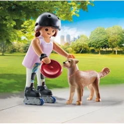 Playmobil 71739 schaatser met retriever