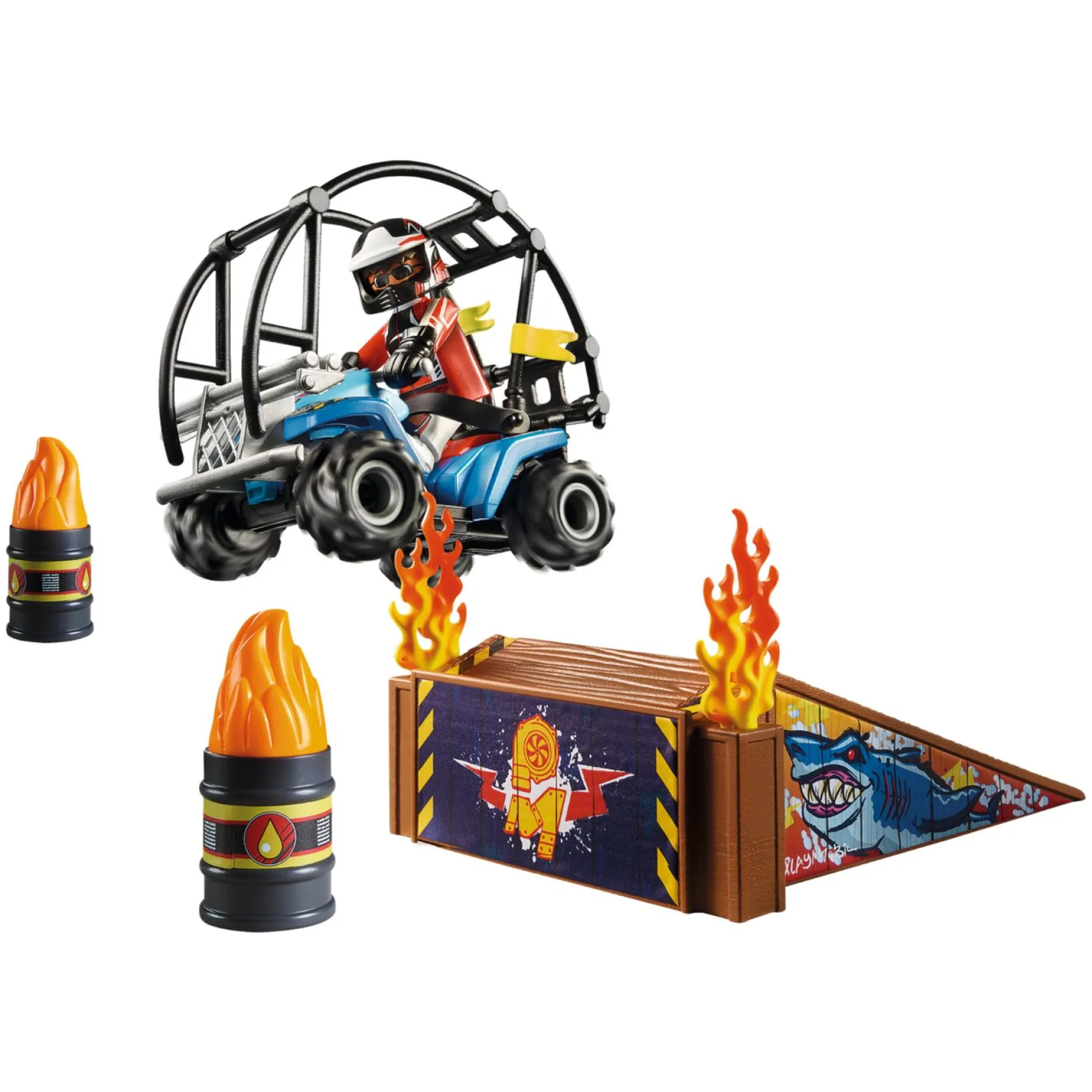 Playmobil 70820 Starterpack Stuntshow Quad Met Vuurhelling