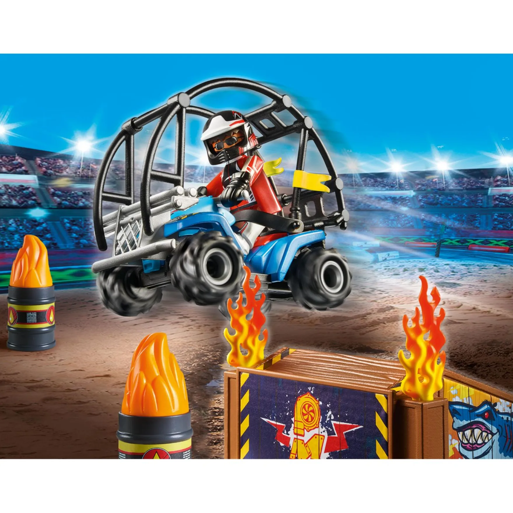 Playmobil 70820 Starterpack Stuntshow Quad Met Vuurhelling