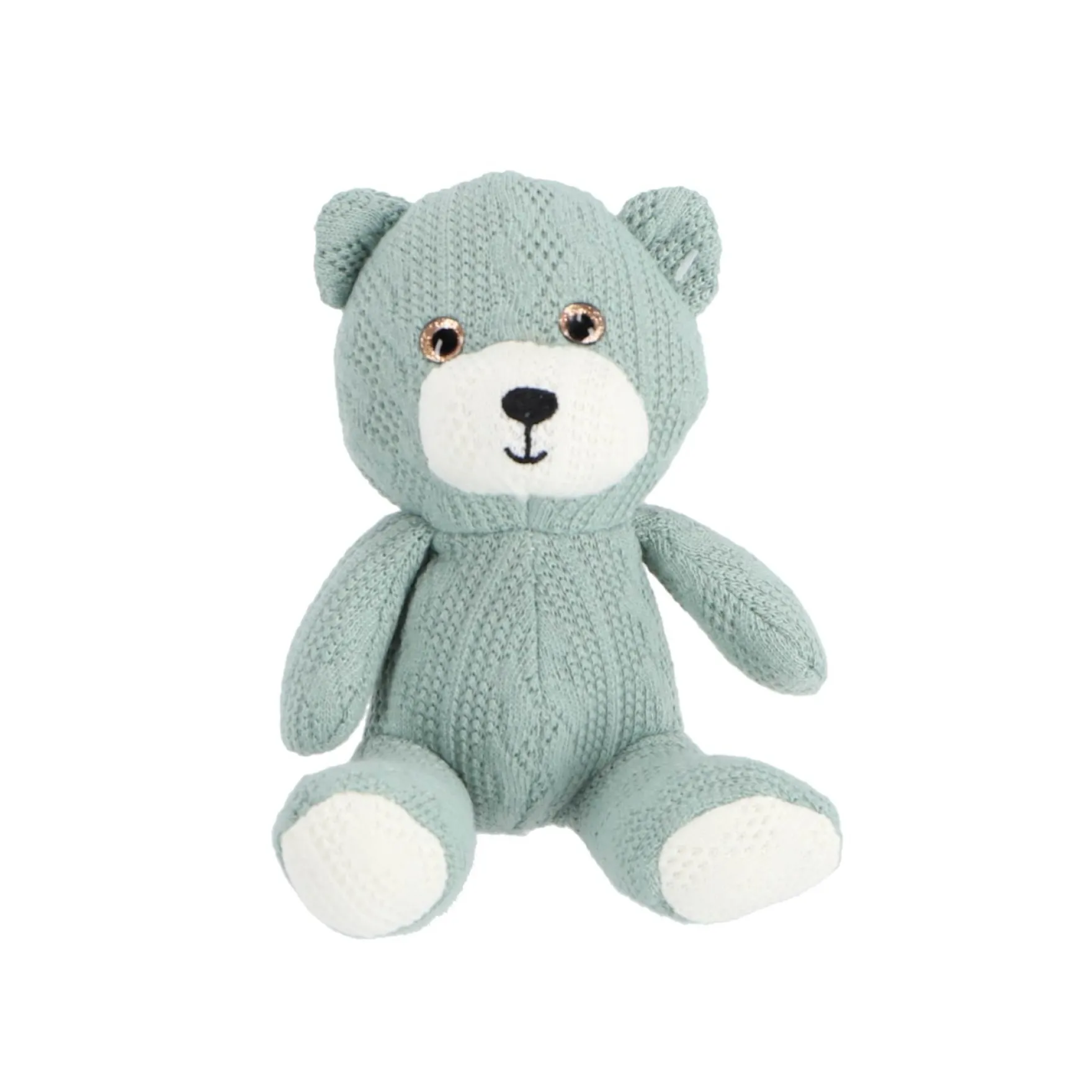 Pluche beer gehaakt 3 assorti 14 cm