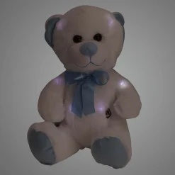 Pluche Knuffel Beer Blauw LED 30 Cm