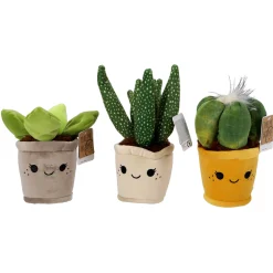 Pluche plant 19-27 cm 3 assorti