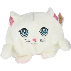 Pluche trendy omkeerbaar poes / hond 20 cm 2 assorti