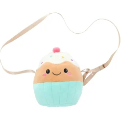 Pluchiez pluche handtasje assorti regenboog /  cupcake