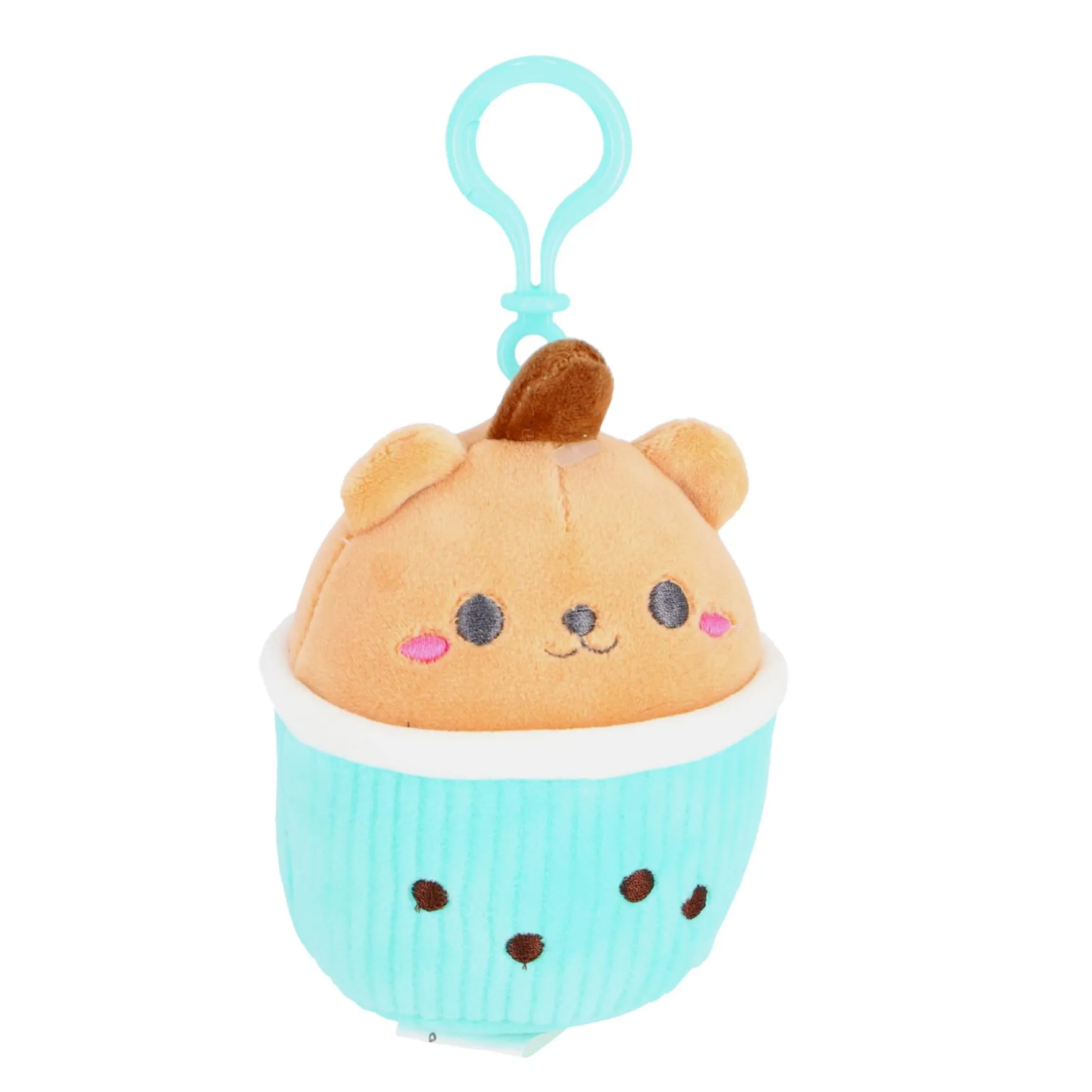Pluchiez sleutelhanger pluche cupcake 10 cm 3 assorti